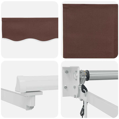 Tenda da Sole Retrattile Automatica Marrone 300x250 cm | homemem39
