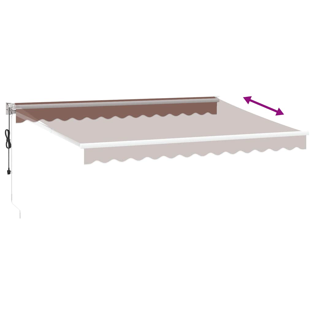 Tenda da Sole Retrattile Automatica Marrone 350x250 cm | homemem39