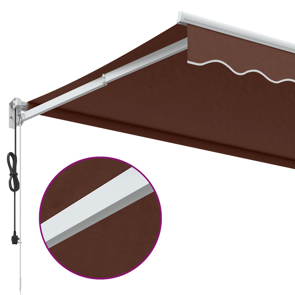 Tenda da Sole Retrattile Automatica Marrone 350x250 cm | homemem39