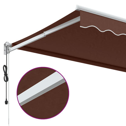 Tenda da Sole Retrattile Automatica Marrone 350x250 cm | homemem39