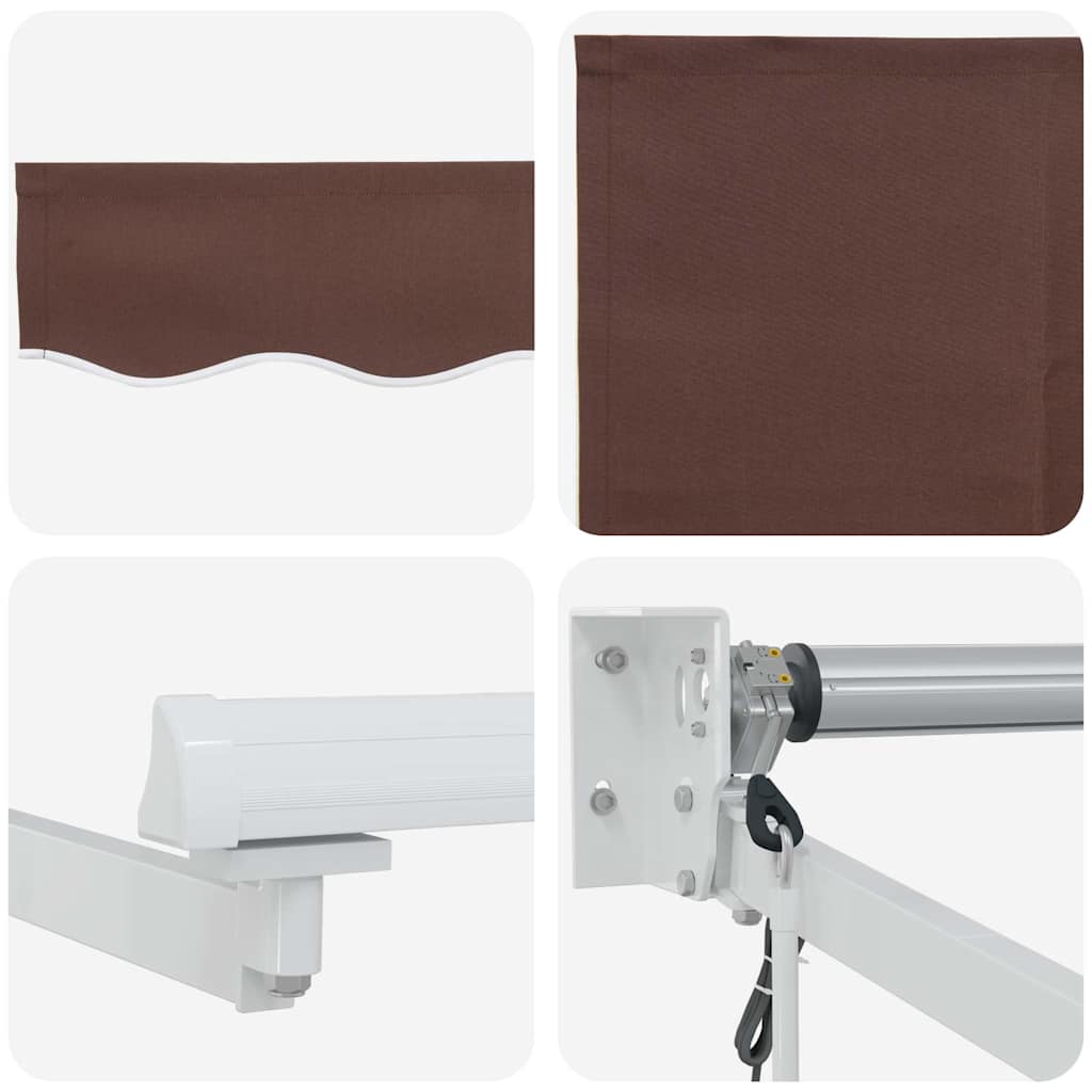 Tenda da Sole Retrattile Automatica 400x300 cm Marrone | homemem39