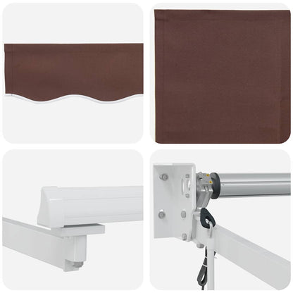 Tenda da Sole Retrattile Automatica Marrone 450x300 cm | homemem39