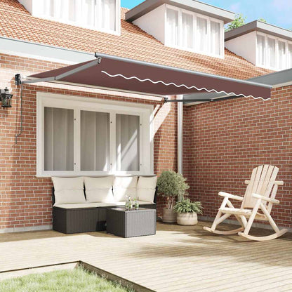 Tenda da Sole Retrattile Automatica Marrone 300x250 cm | homemem39