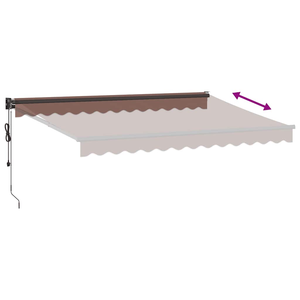 Tenda da Sole Retrattile Automatica Marrone 350x250 cm | homemem39