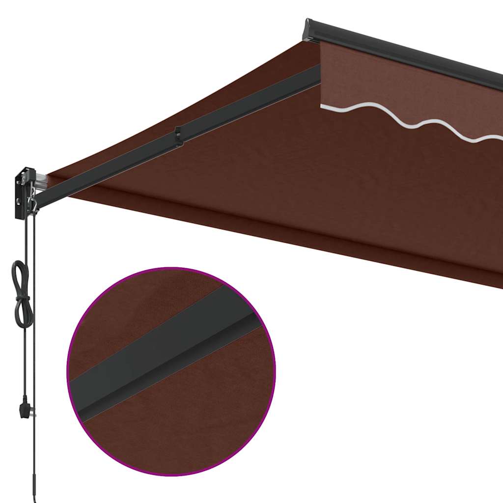 Tenda da Sole Retrattile Automatica Marrone 350x250 cm | homemem39