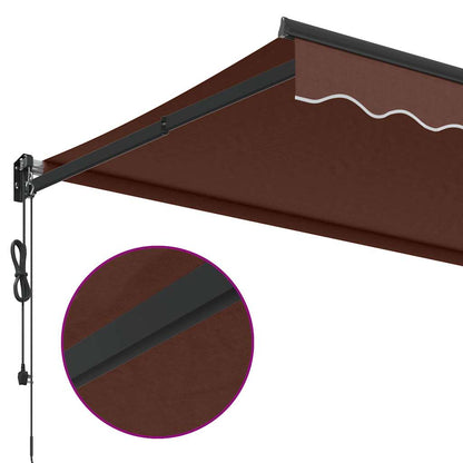 Tenda da Sole Retrattile Automatica Marrone 350x250 cm | homemem39