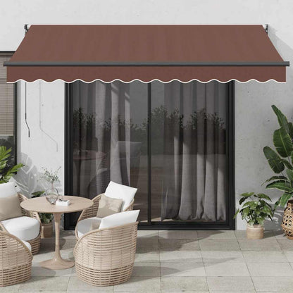 Tenda da Sole Retrattile Automatica Marrone 350x250 cm | homemem39