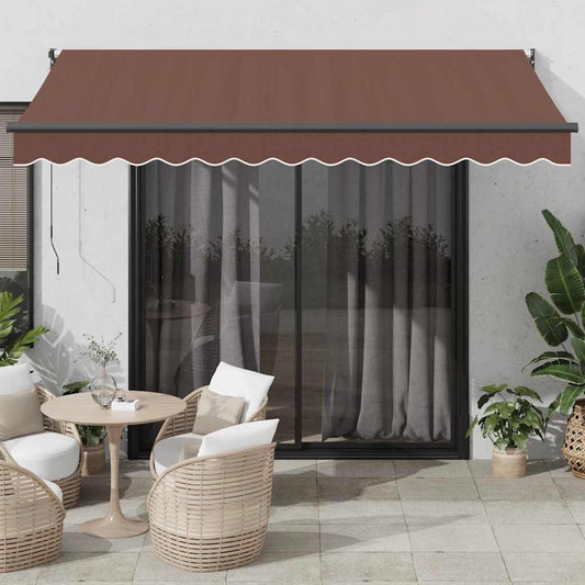 Tenda da Sole Retrattile Automatica Marrone 350x250 cm | homemem39