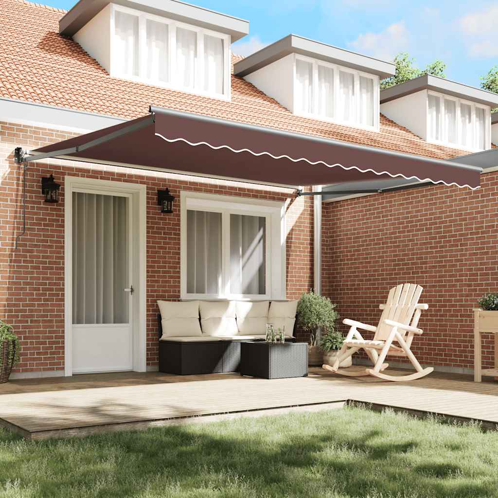 Tenda da Sole Retrattile Automatica 400x300 cm Marrone