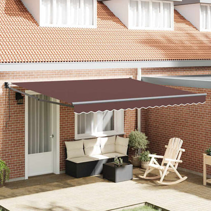 Tenda da Sole Retrattile Automatica 400x300 cm Marrone | homemem39