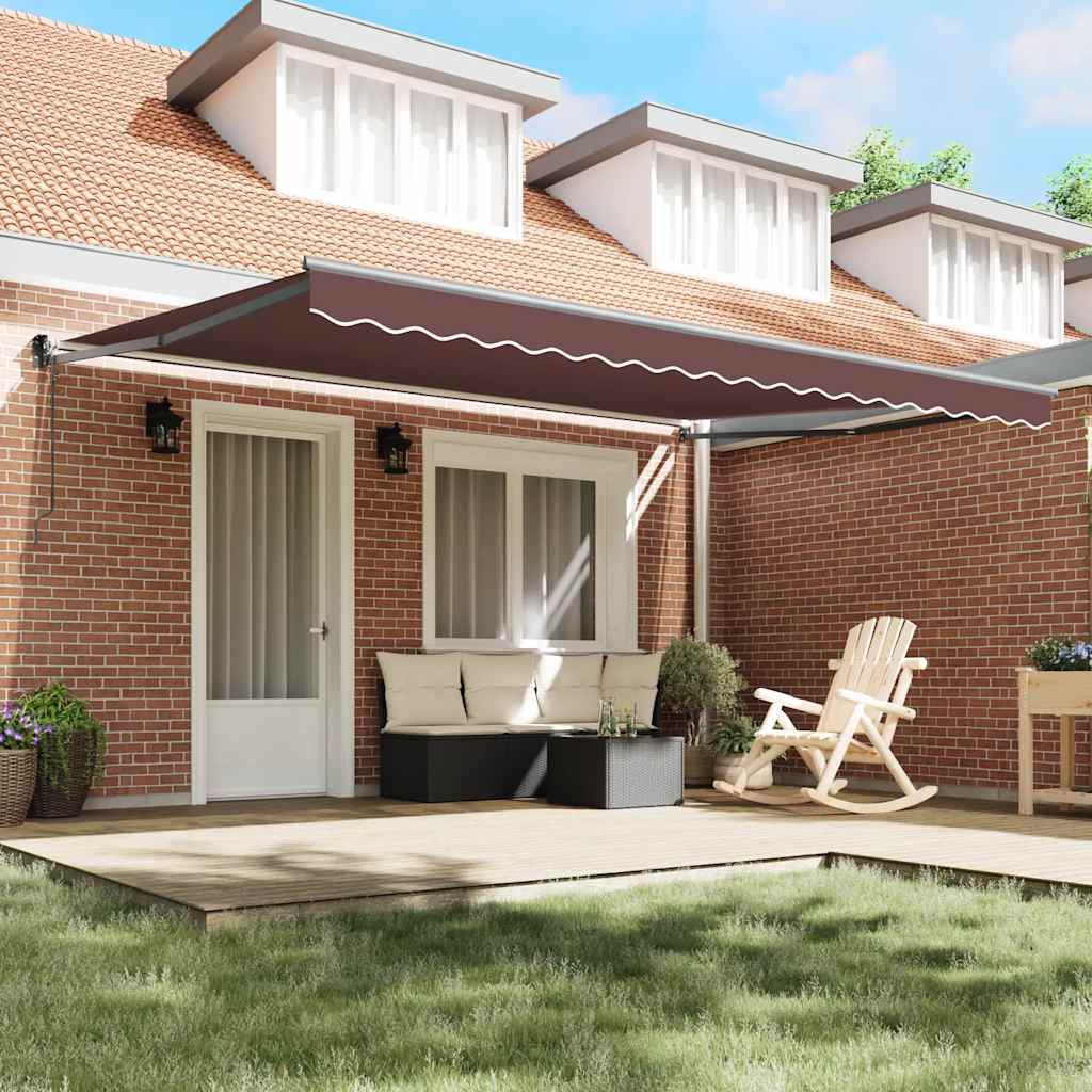 Tenda da Sole Retrattile Automatica Marrone 450x300 cm