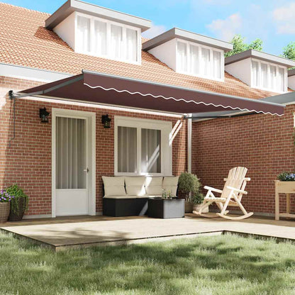 Tenda da Sole Retrattile Automatica Marrone 450x300 cm