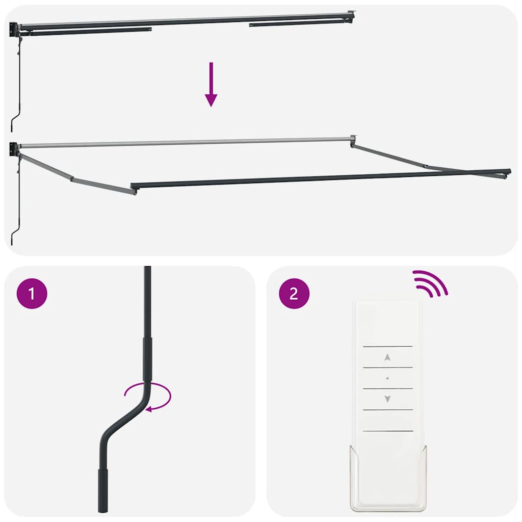 Tenda da Sole Retrattile Automatica Marrone 500x300 cm | homemem39