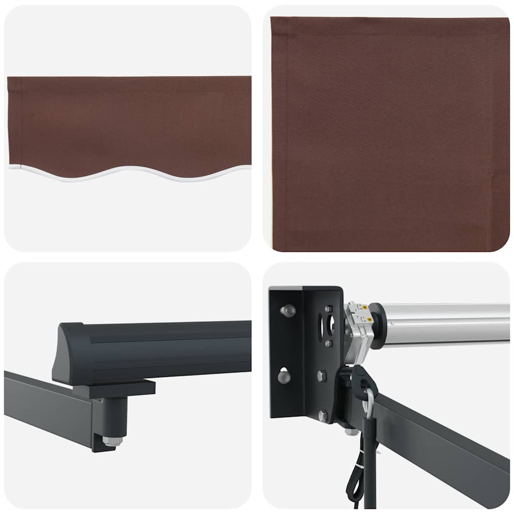 Tenda da Sole Retrattile Automatica Marrone 500x300 cm | homemem39