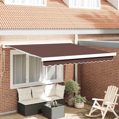 Tenda Sole Retrattile Manuale 300x250 cm Marrone - homemem39