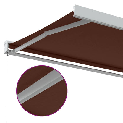 Tenda Sole Retrattile Manuale 350x250 cm Marrone | homemem39