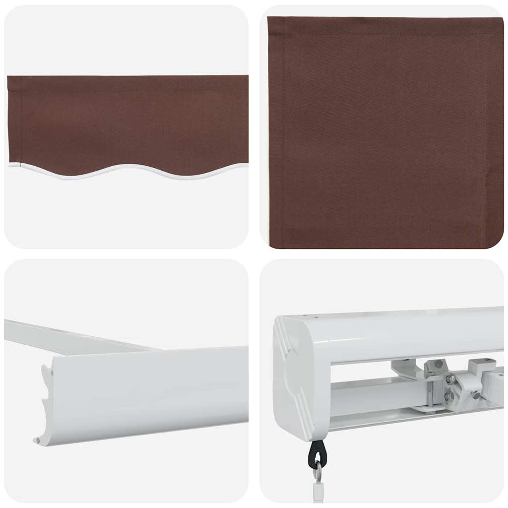 Tenda Sole Retrattile Manuale 450x300 cm Marrone | homemem39