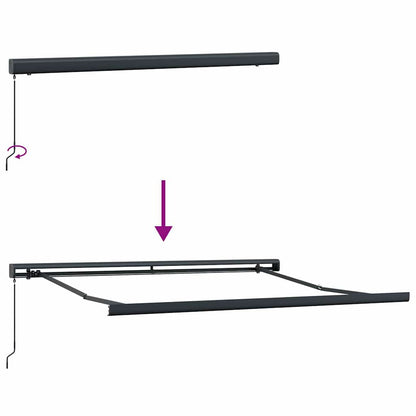 Tenda Sole Retrattile Manuale 300x250 cm Marrone - homemem39