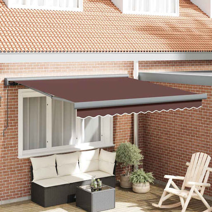 Tenda Sole Retrattile Manuale 300x250 cm Marrone - homemem39