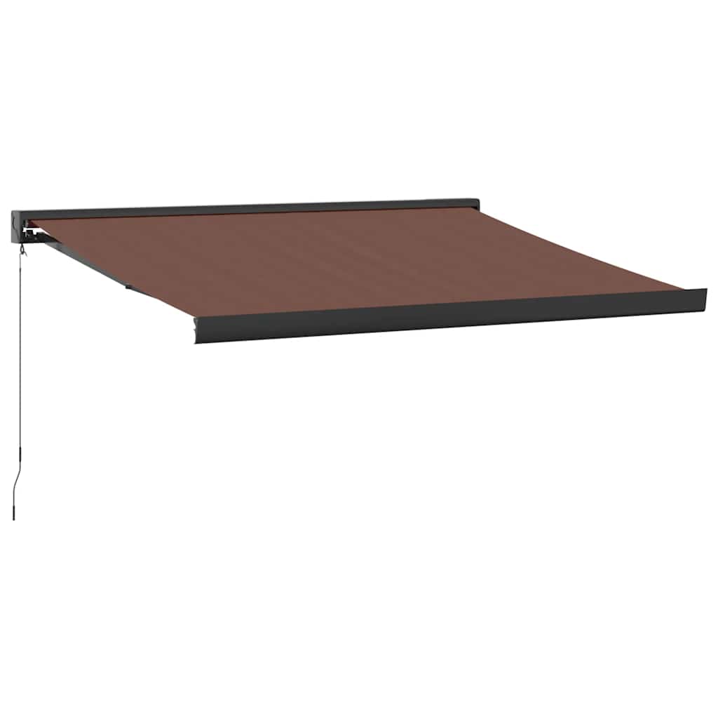 Tenda Sole Retrattile Manuale 350x250 cm Marrone | homemem39