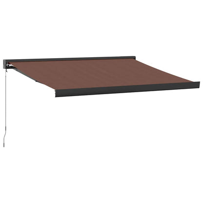 Tenda Sole Retrattile Manuale 350x250 cm Marrone | homemem39