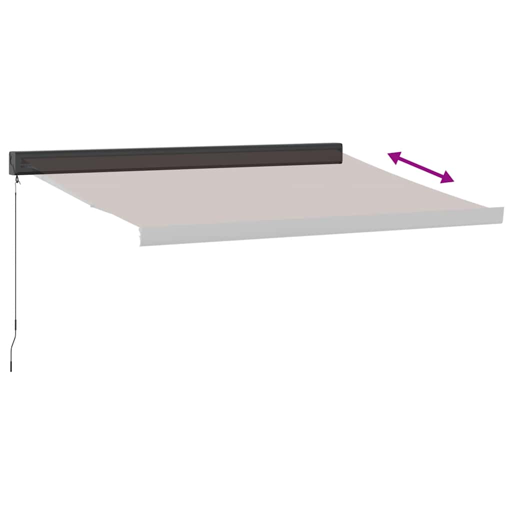 Tenda Sole Retrattile Manuale 350x250 cm Marrone | homemem39