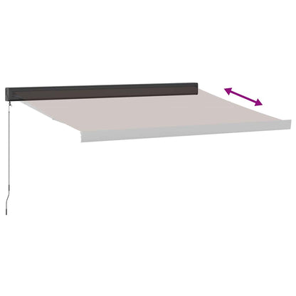 Tenda Sole Retrattile Manuale 350x250 cm Marrone | homemem39