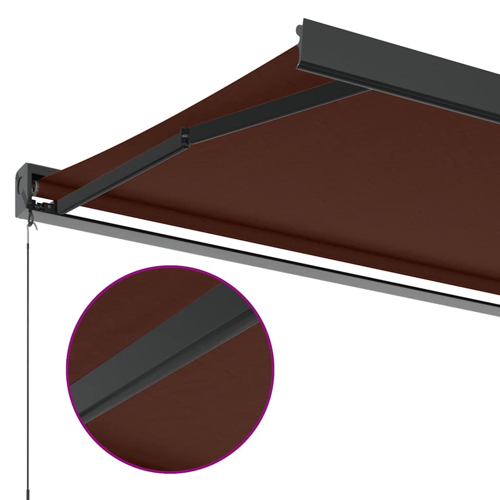 Tenda Sole Retrattile Manuale 350x250 cm Marrone | homemem39