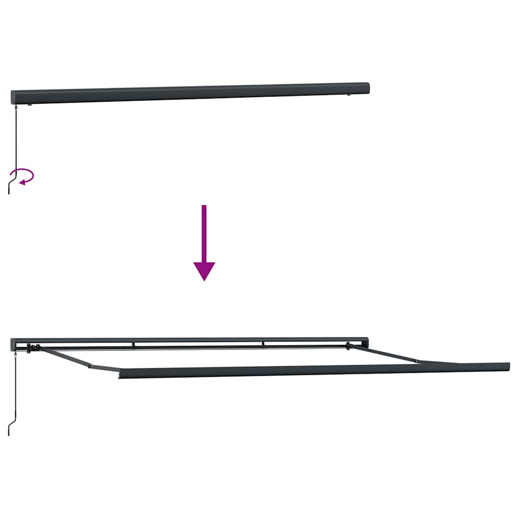 Tenda Sole Retrattile Manuale 450x300 cm Marrone | homemem39