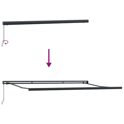 Tenda Sole Retrattile Manuale 450x300 cm Marrone | homemem39
