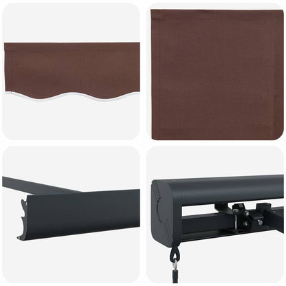 Tenda Sole Retrattile Manuale 500x300 cm Marrone | homemem39