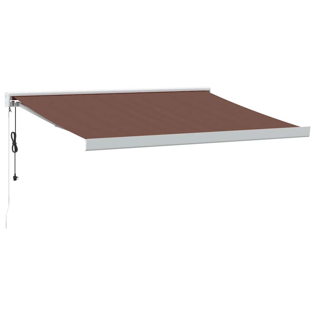Tenda da Sole Retrattile Automatica Marrone 350x250 cm | homemem39