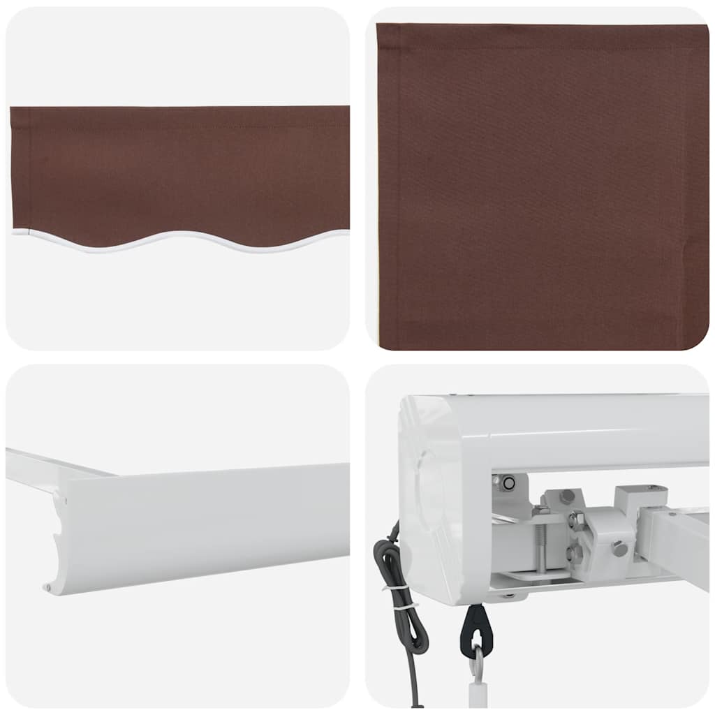 Tenda da Sole Retrattile Automatica 400x300 cm Marrone | homemem39