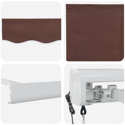 Tenda da Sole Retrattile Automatica 400x300 cm Marrone | homemem39