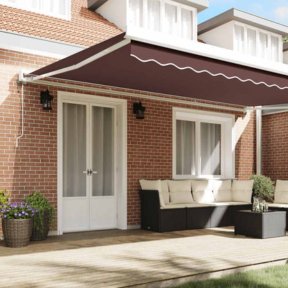 Tenda da Sole Retrattile Automatica Marrone 500x300 cm | homemem39