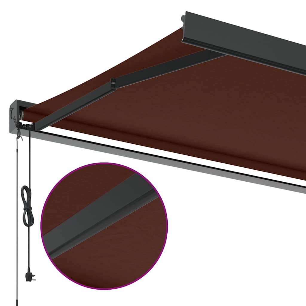 Tenda da Sole Retrattile Automatica Marrone 350x250 cm | homemem39