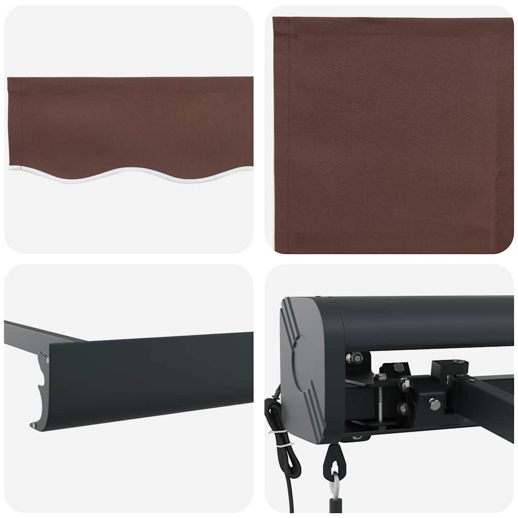 Tenda da Sole Retrattile Automatica Marrone 450x300 cm | homemem39