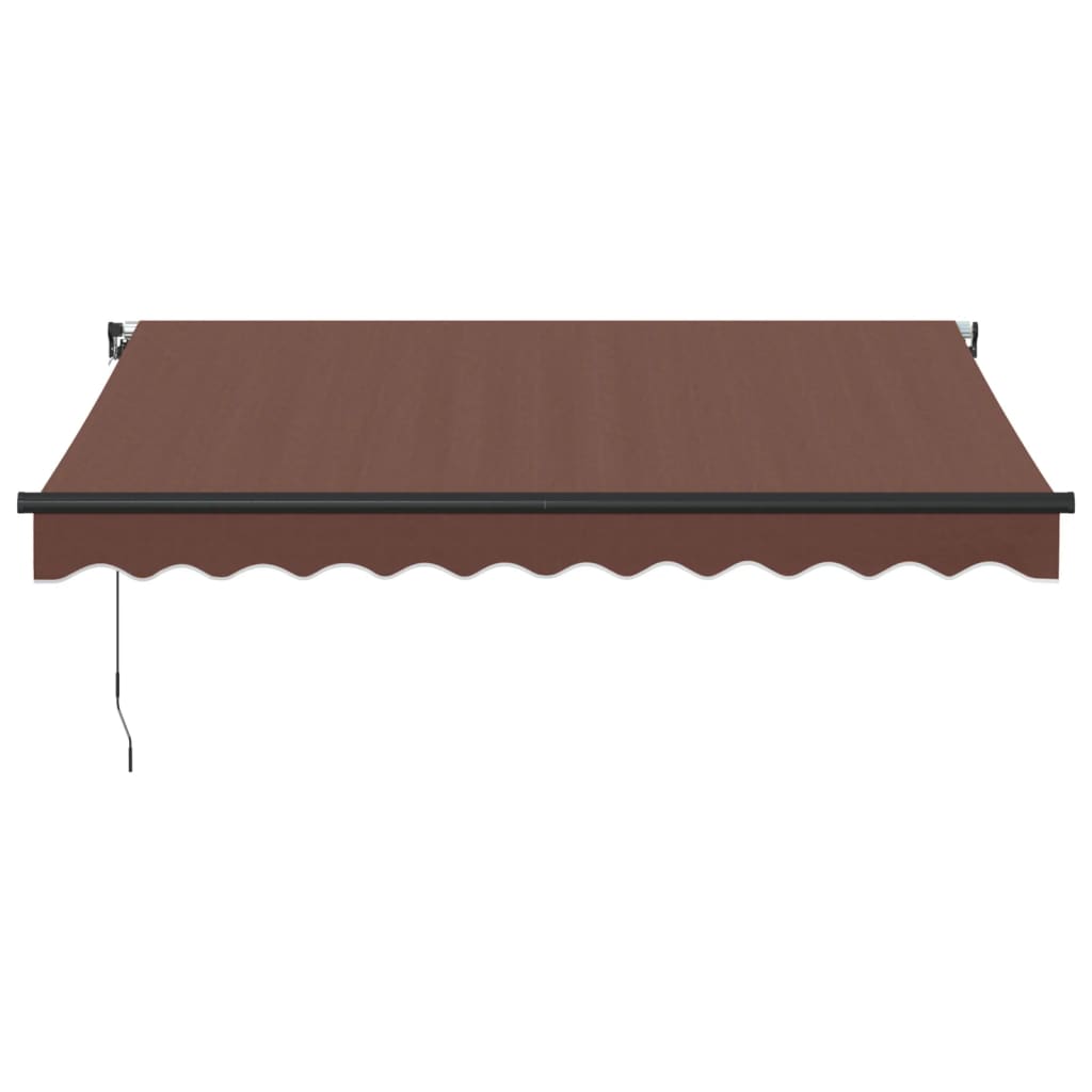 Tenda Retrattile Manuale con LED 300x250cm Marrone