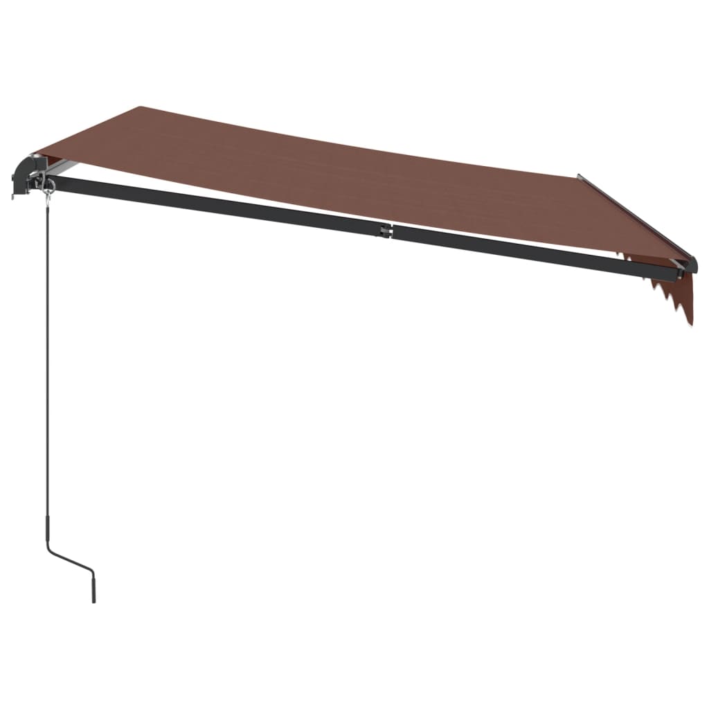 Tenda Retrattile Manuale con LED 300x250cm Marrone