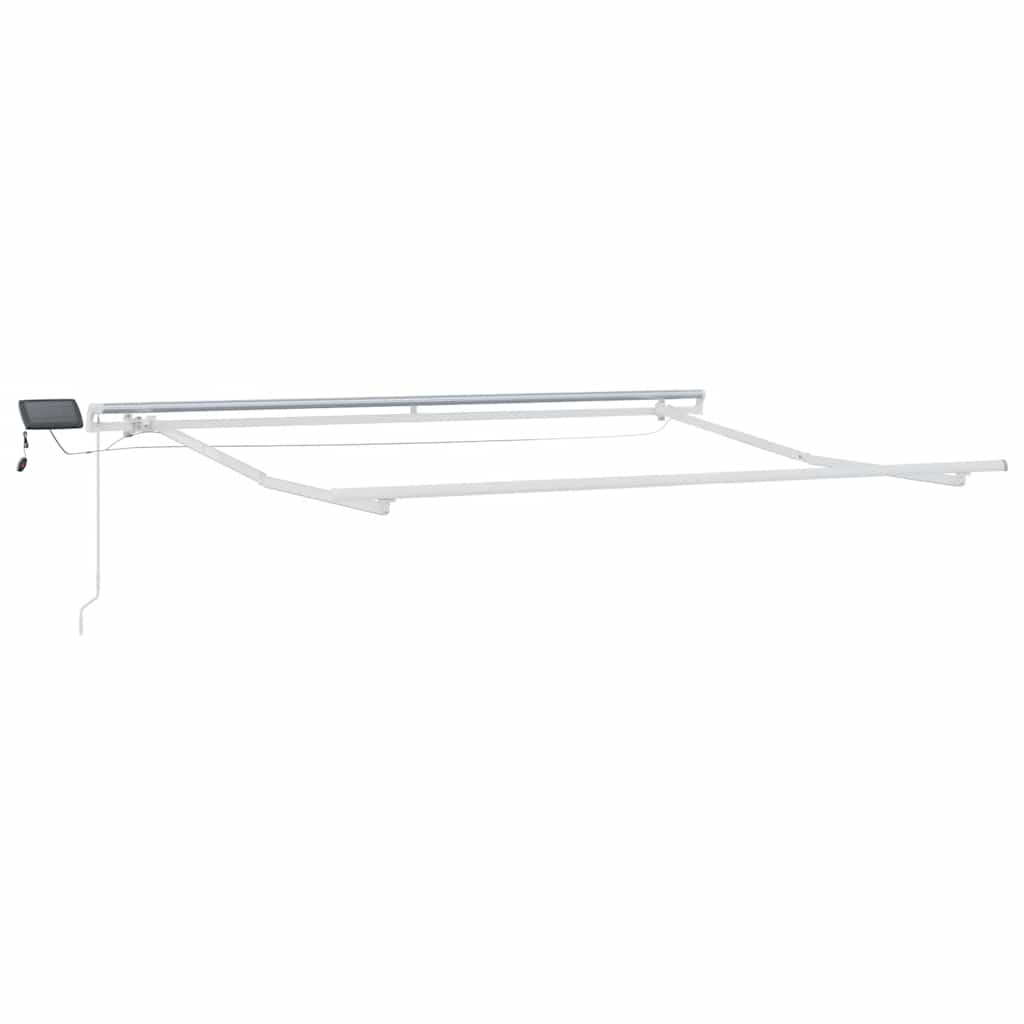 Tenda da Sole Retrattile Manuale con LED Antracite e Bianco | homemem39
