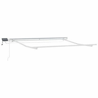 Tenda da Sole Retrattile Manuale con LED Antracite e Bianco
