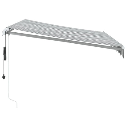 Tenda Retrattile Automatica LED Antracite e Bianco 300x250 cm