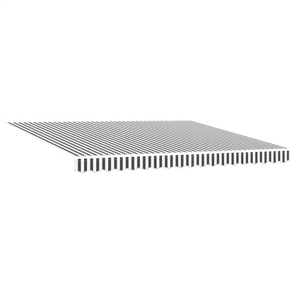 Tenda Retrattile Manuale con LED Antracite e Bianco 400x300 cm