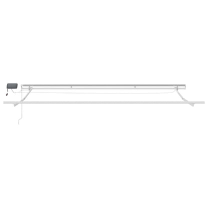 Tenda da Sole Retrattile Manuale con LED Antracite e Bianco