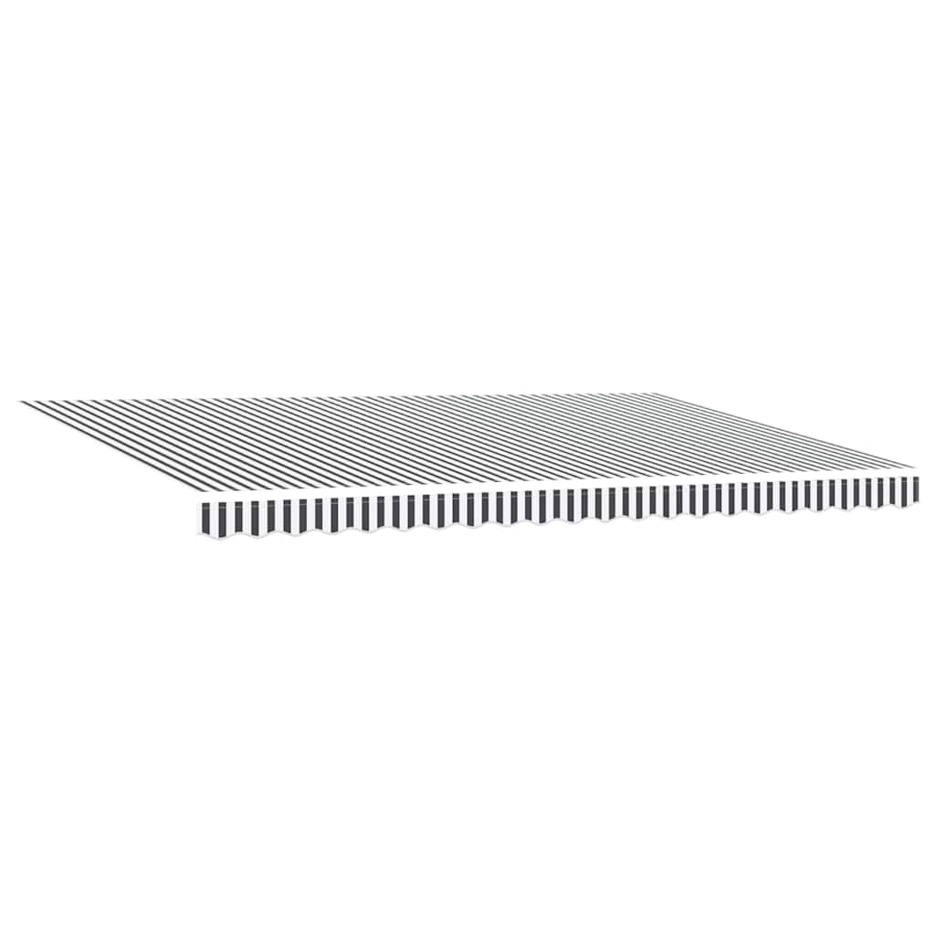Tenda Retrattile Manuale con LED Antracite/ Bianco 500x300 cm