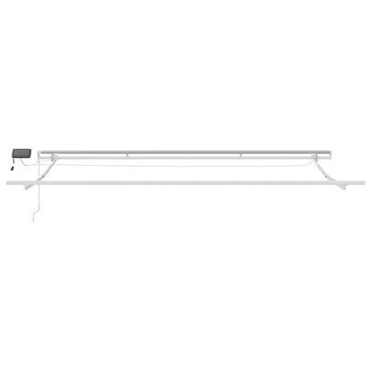 Tenda Retrattile Manuale con LED Antracite/ Bianco 500x300 cm