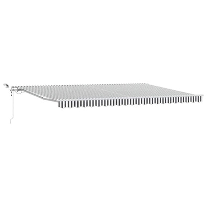 Tenda Retrattile Automatica LED Antracite e Bianco 500x300 cm