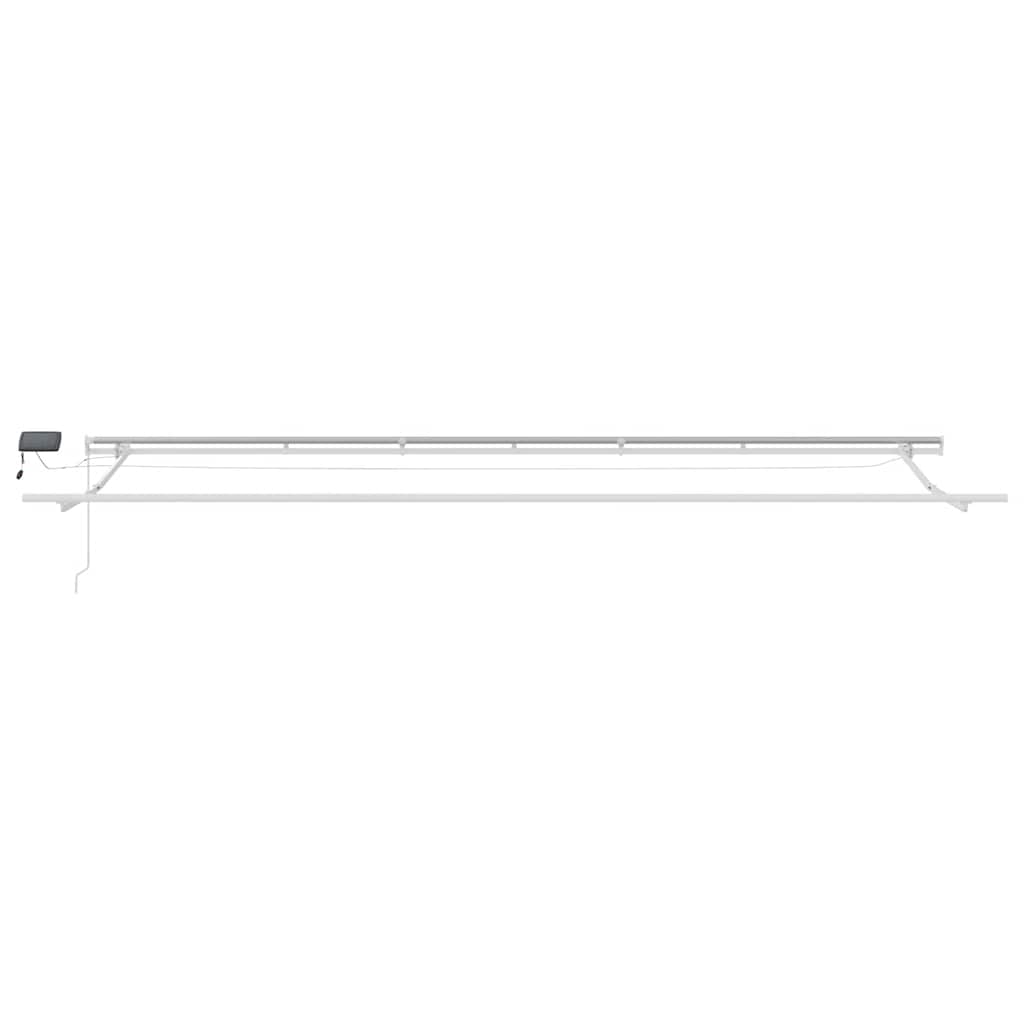 Tenda Retrattile Manuale con LED Antracite e Bianco 600x300 cm | homemem39