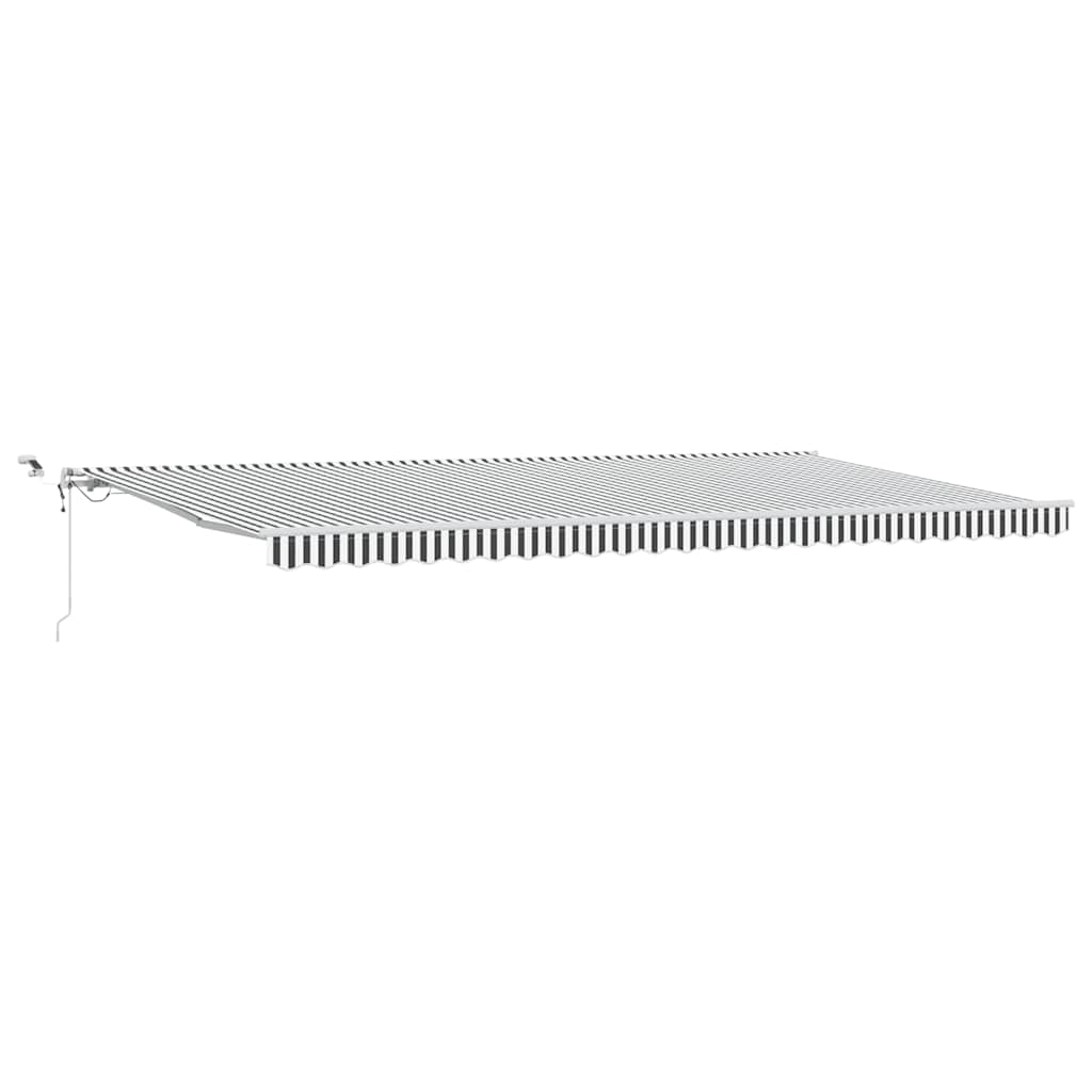 Tenda Retrattile Automatica LED Antracite e Bianco 600x300 cm | homemem39