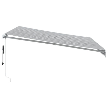 Tenda Retrattile Automatica LED Antracite e Bianco 400x350 cm